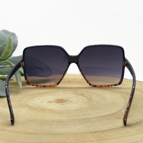 Fashion Sunglasses Black-Brown Leopard/Gray - Picture 4 of 10